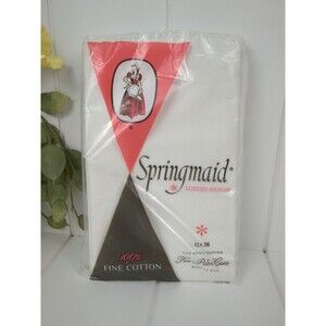 Vintage Fine Cotton Luxury Muslin Cotton 2 Pillowcases Springmaid Made USA NOS